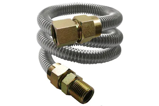 Easyflex 3/8" OD x 12" Stainless Steel Flex Connector (1/2" NPT Ends)